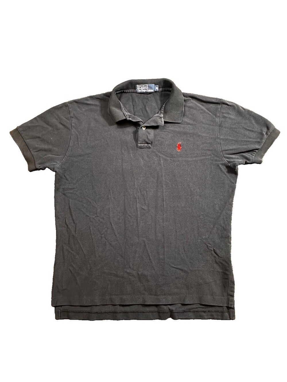 Polo Ralph Lauren Mens M Black Polo Red Pony Logo